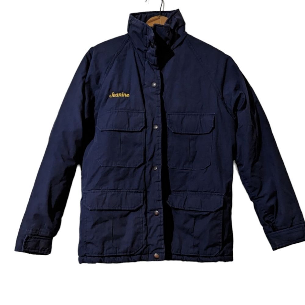 WearGuard Workwear Jacket Blue Size Small Jeanine Embroidered Name On Front Blue